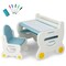 Kids Drawing Table and Chair Set Erasable Desktop Storage Shelf